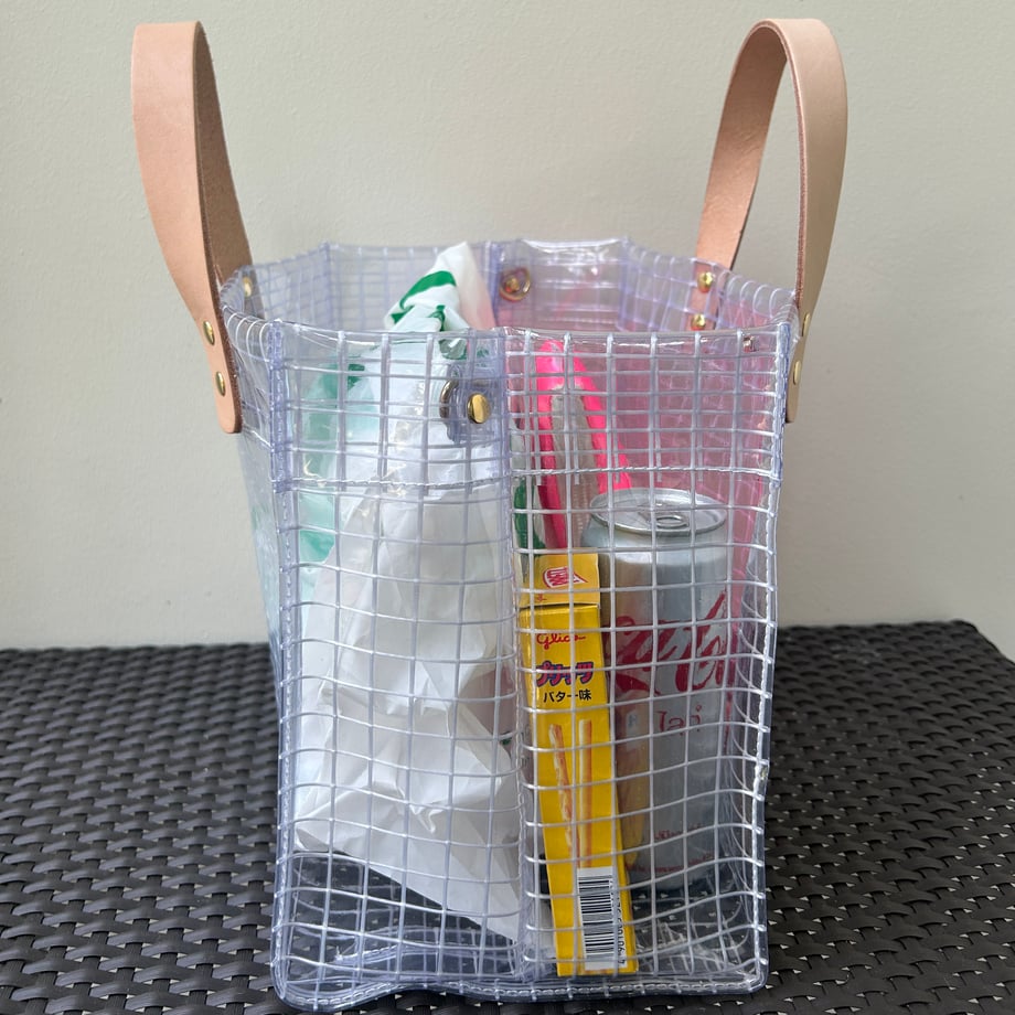 "Clear Bag" Industrial Materials(Tanned Leather)Tote M