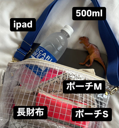 3900 yen 💛❤️💚 Clear Industrial Materials Pochette (M)