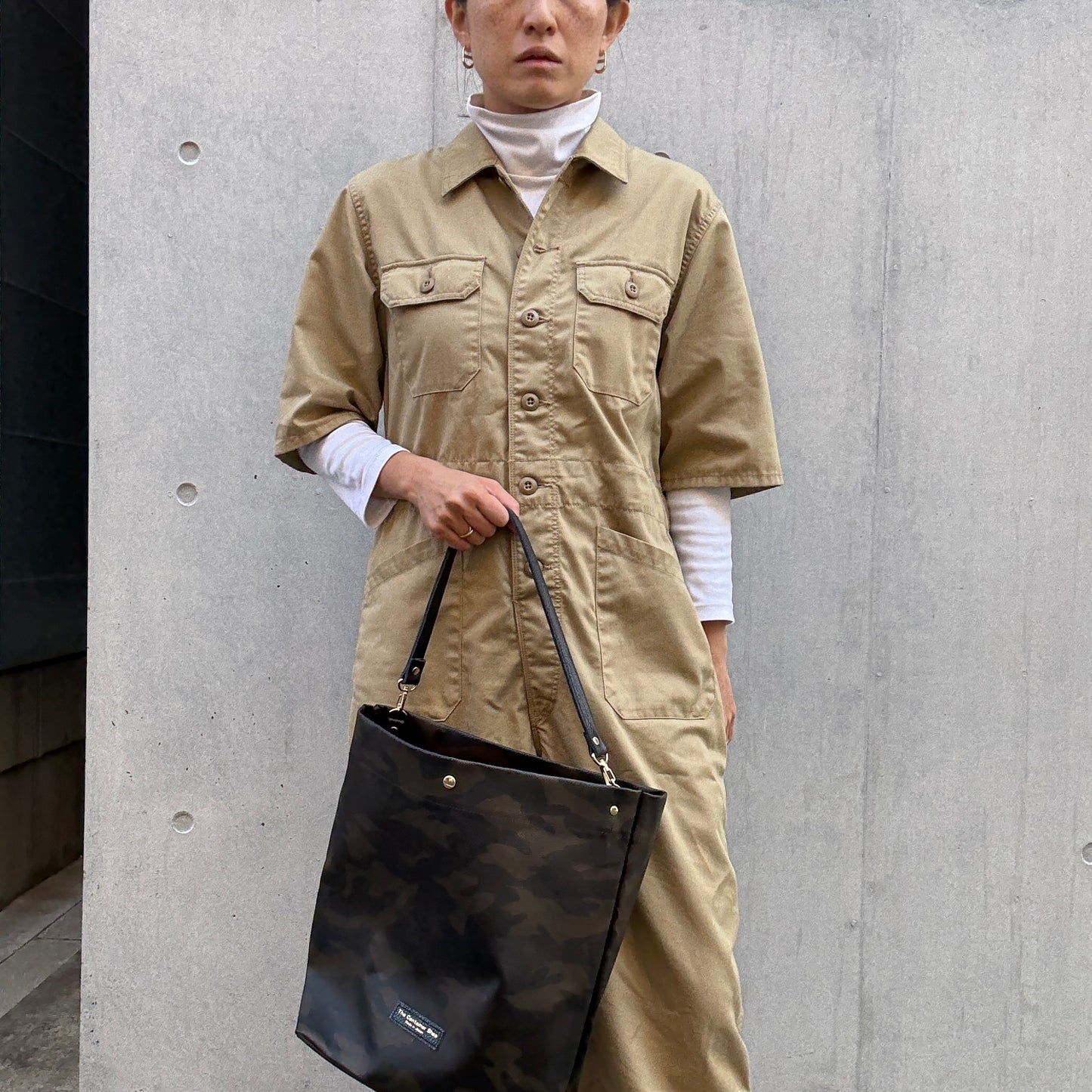 「軽くて拭ける」Coated PVC Camouflage（Shoulder BAG)