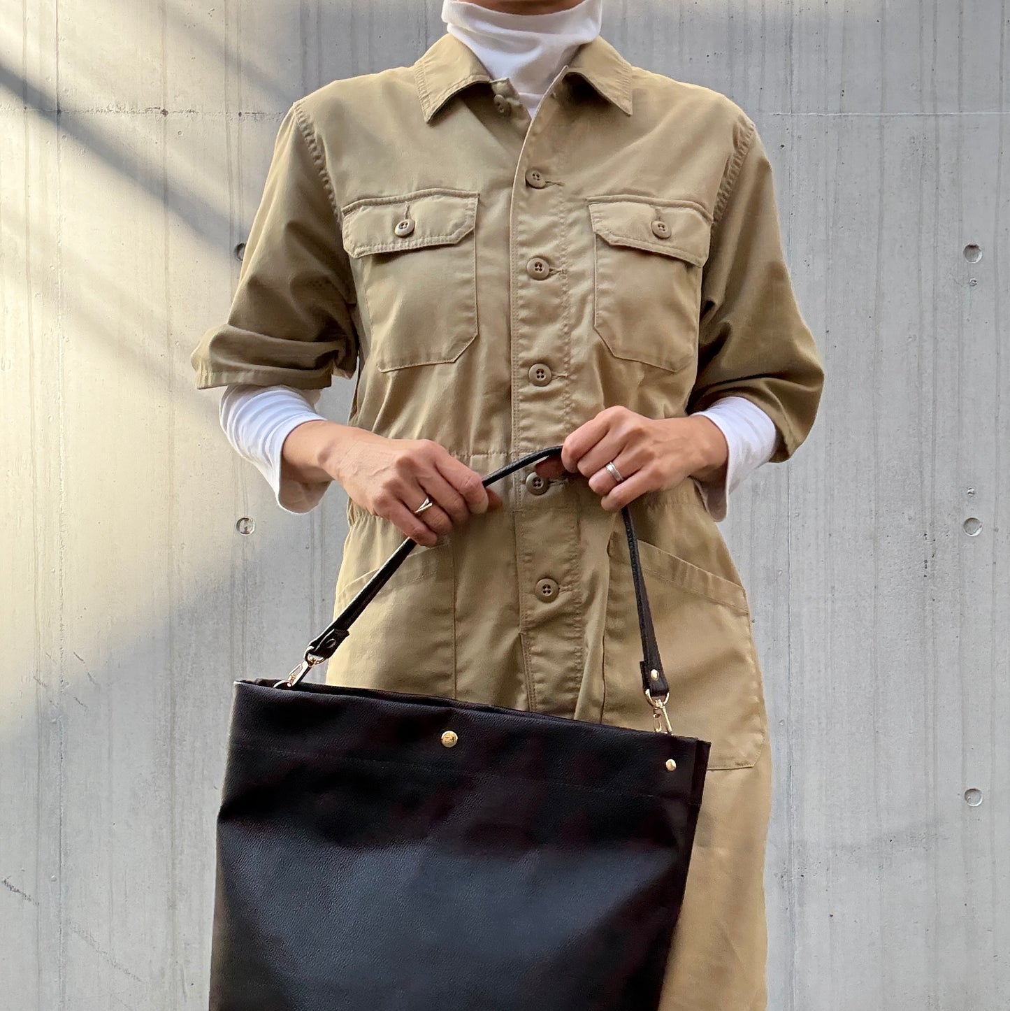 「軽くて拭ける」Coated PVC Camouflage（Shoulder BAG)