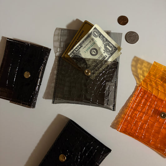 Colored PVC(LeatherHandle)Pochette/🐊Crocodile WALLET