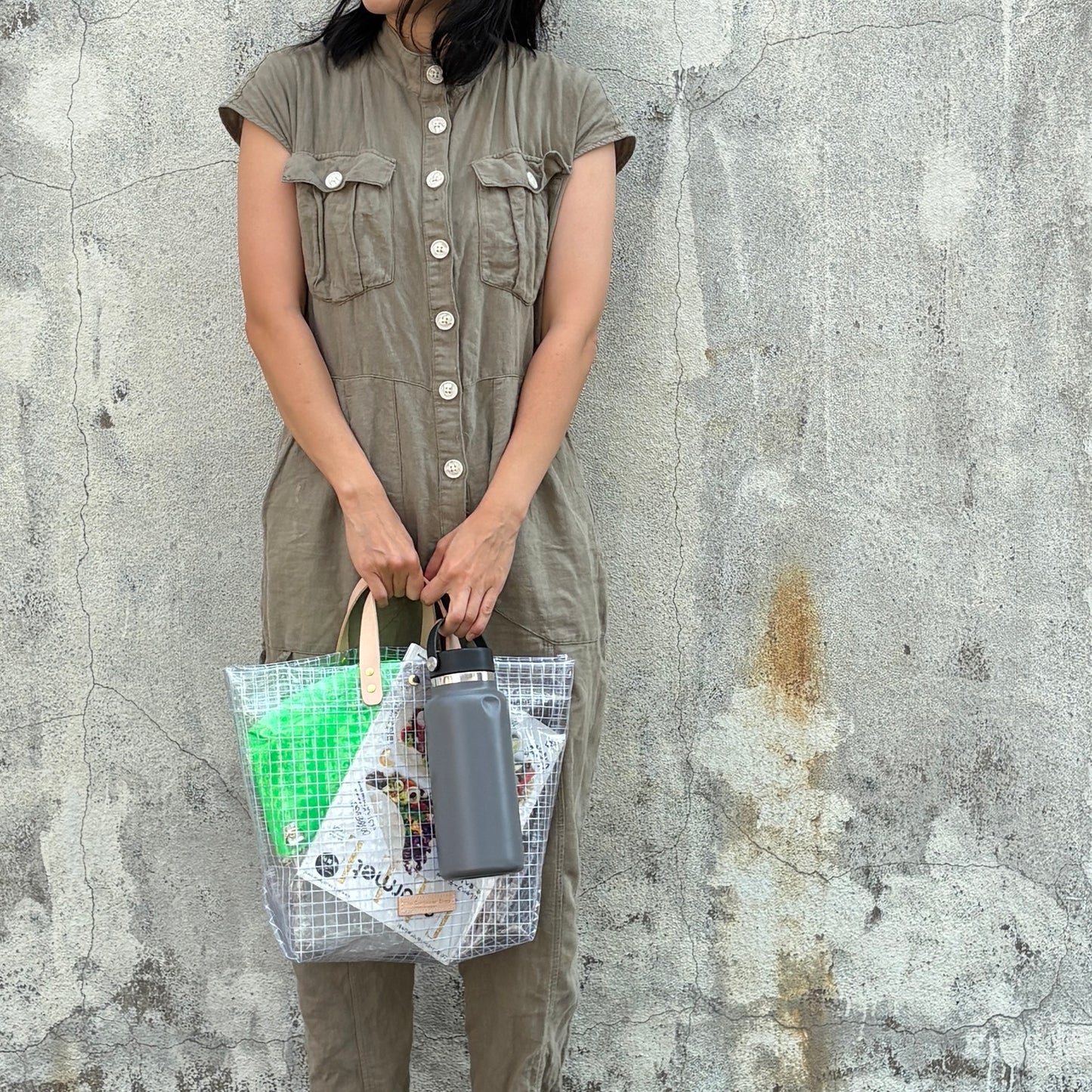 "Clear Bag" Industrial Materials(Tanned Leather)W
