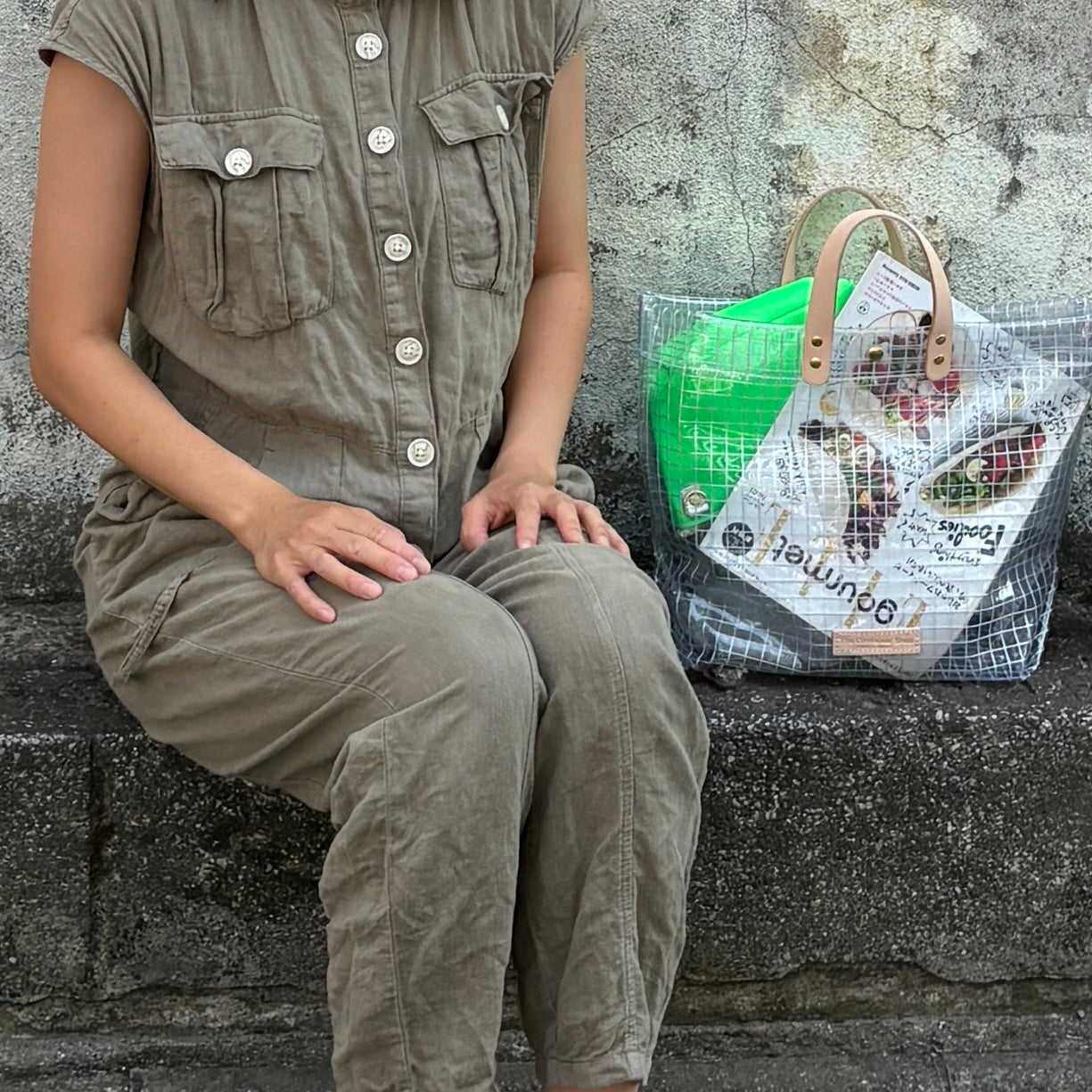 "Clear Bag" Industrial Materials(Tanned Leather)W
