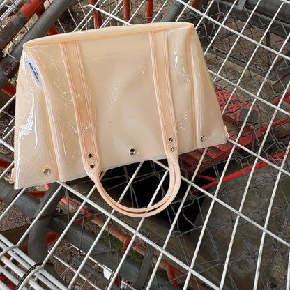 Colored PVC (Clear Handle) Tote L/Ecru