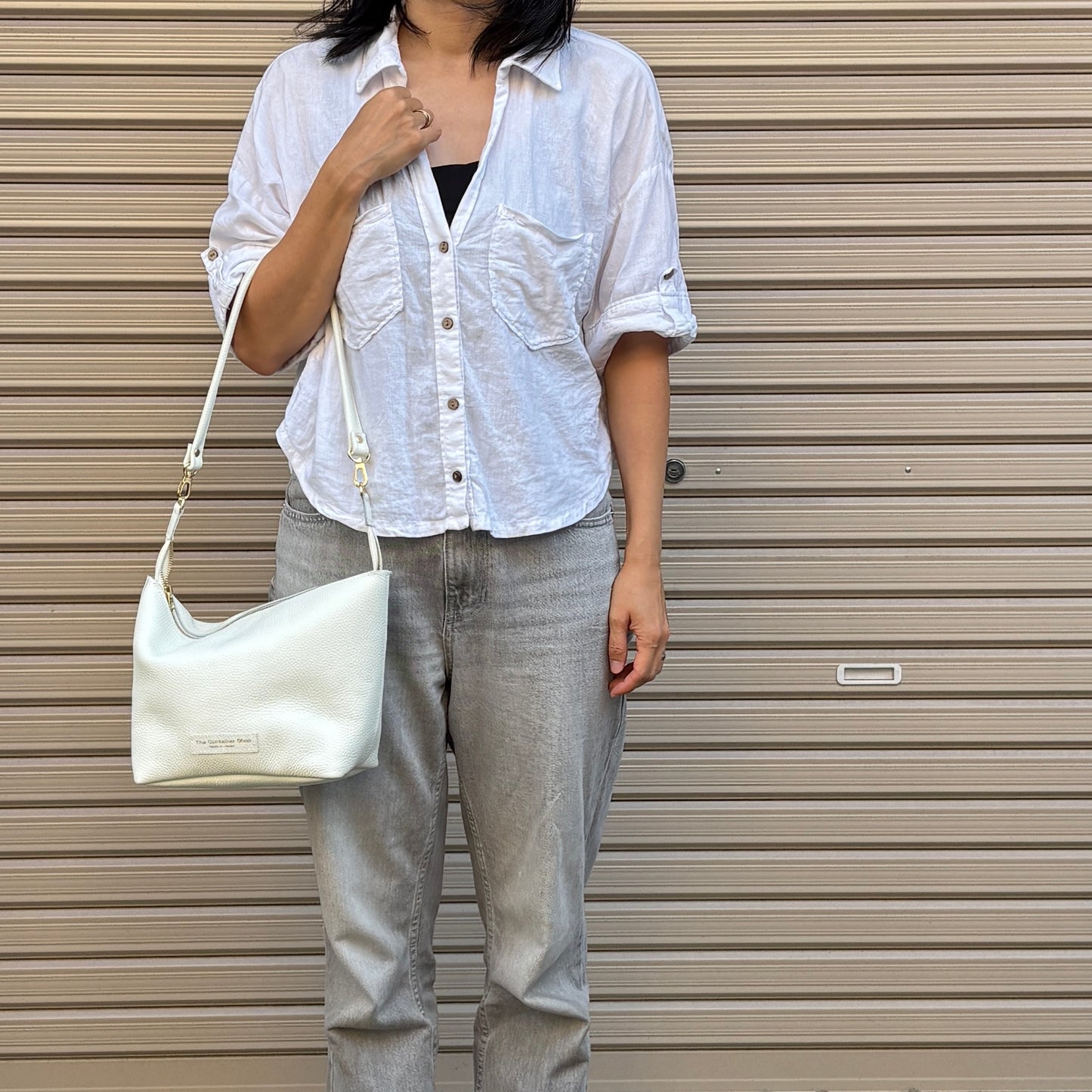 Cow Leather 3ways（Sholder Bag M) Argento