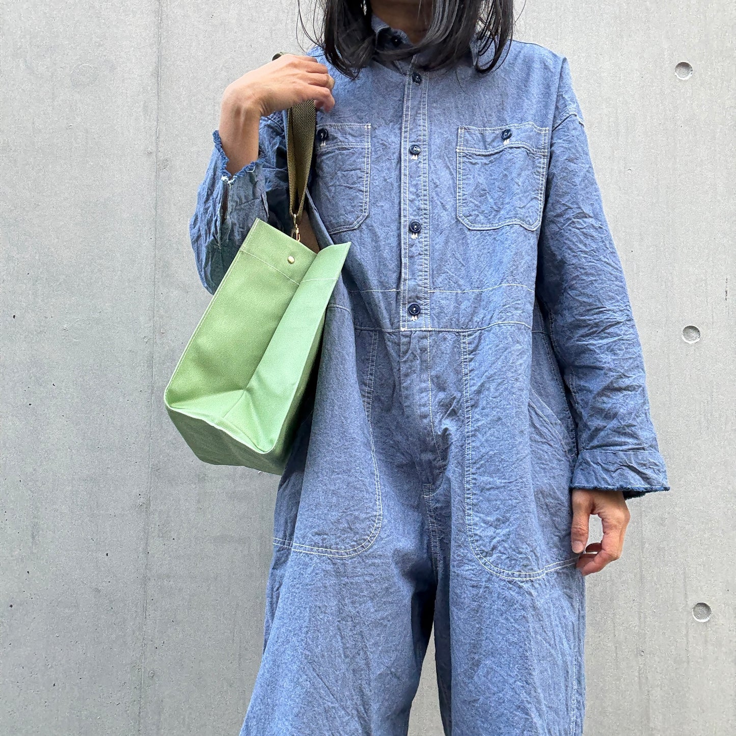 「軽くて拭ける」Coated PVC（レクタングルM） PEAGREEN