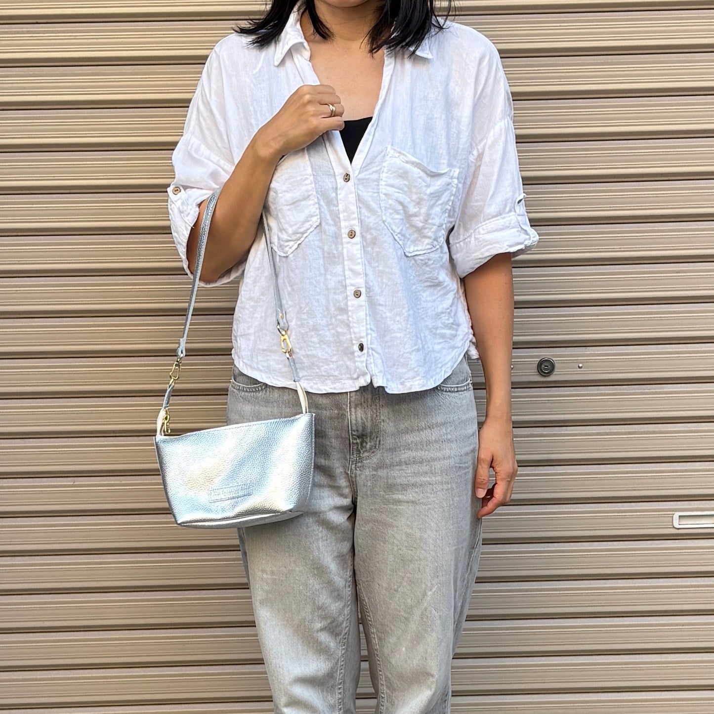 Cow Leather　3ways（Sholder Bag S) Argento
