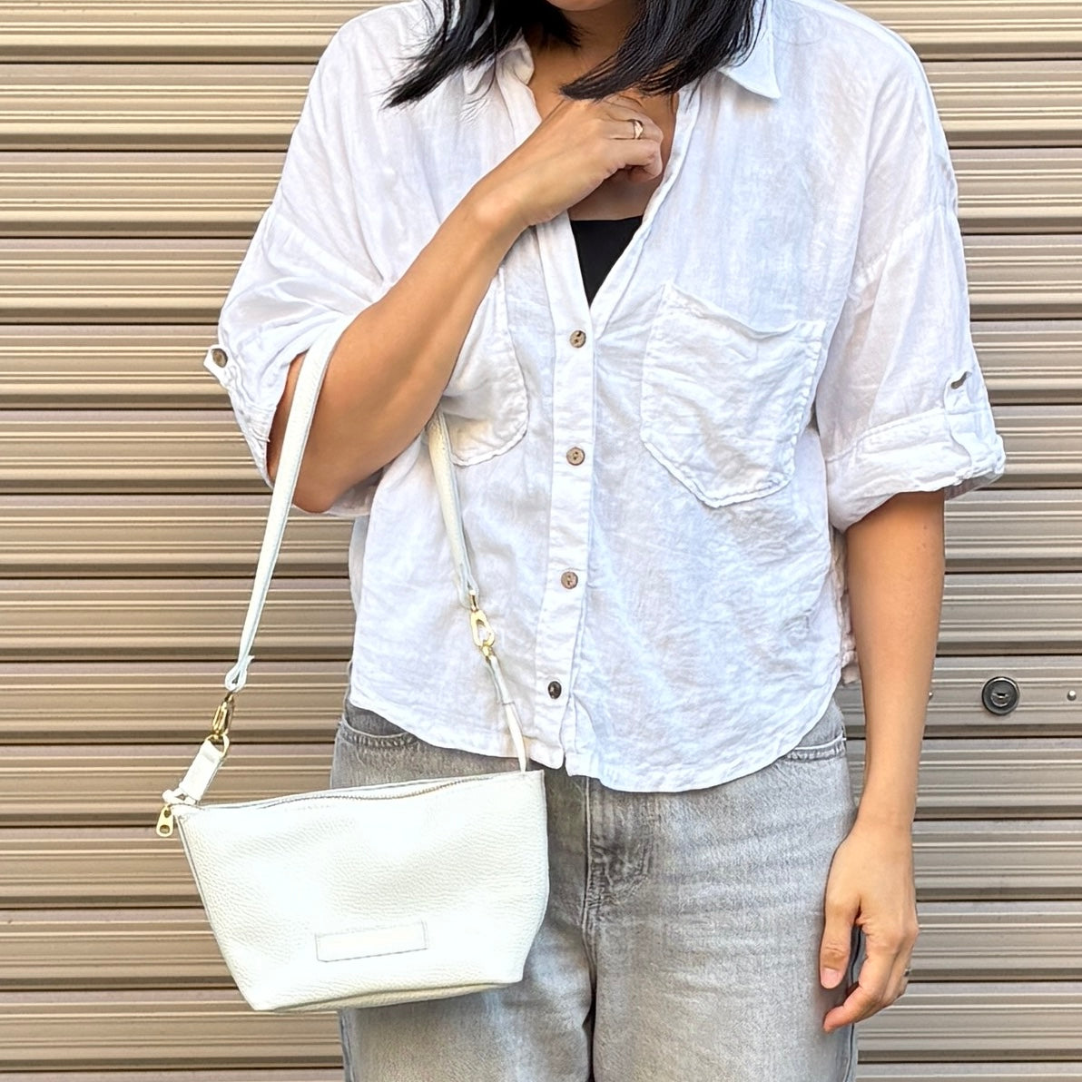 Cow Leather　3ways（Sholder Bag S) Bianco Candido