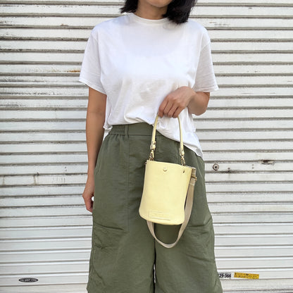 10月中旬発送🚚＜受注販売スタート＞Cow Leather（肩がけできるワンショルダー）CREAM YELLOW