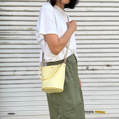 10月中旬発送🚚＜受注販売スタート＞Cow Leather（肩がけできるワンショルダー）CREAM YELLOW