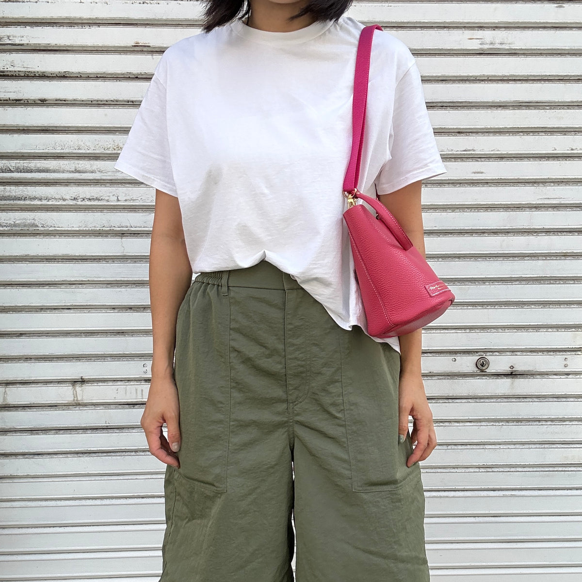 10月中旬発送🚚＜受注販売スタート＞Cow Leather（肩がけできるワンショルダー）ROSE