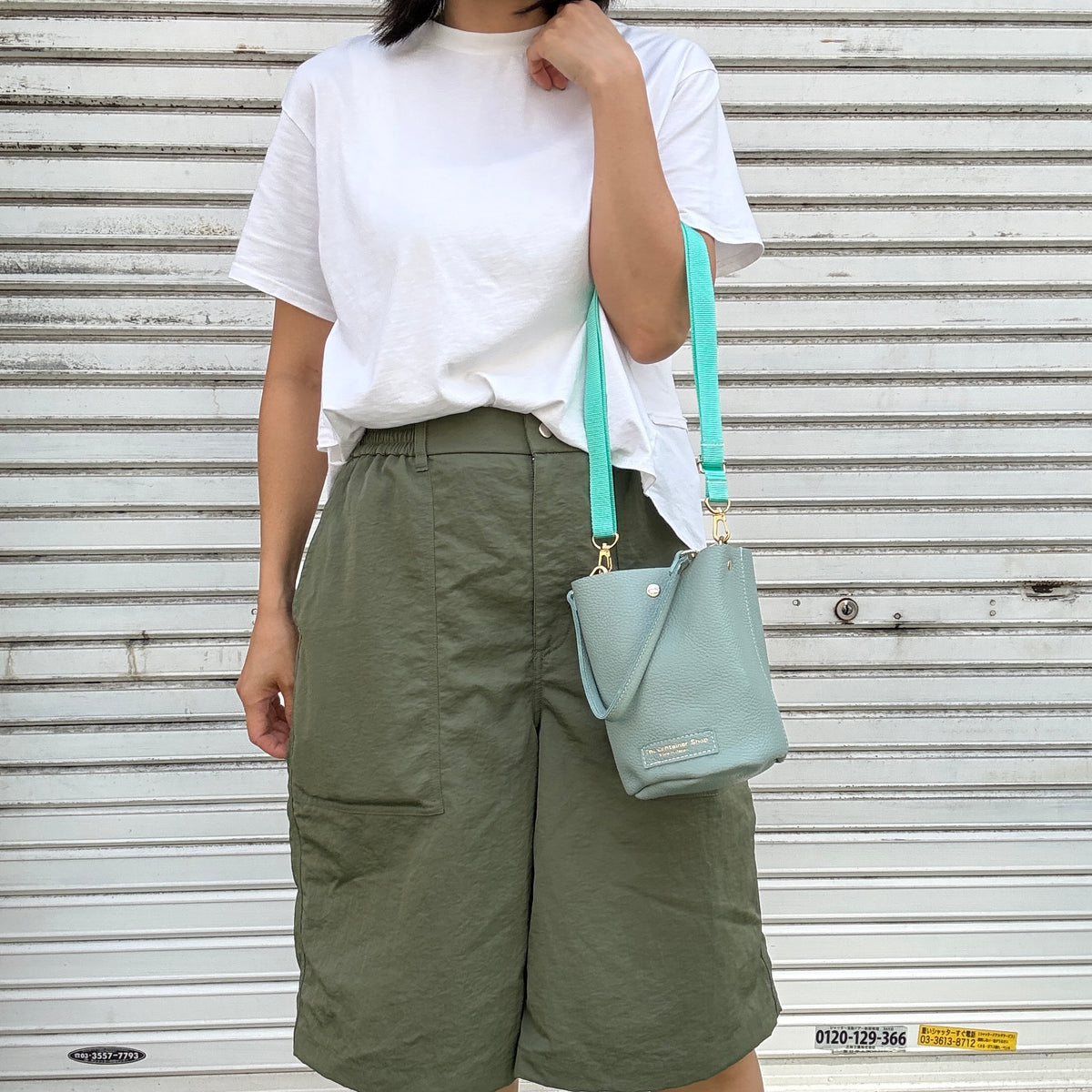 10月中旬発送🚚＜受注販売スタート＞Cow Leather（肩がけできるワンショルダー）MINT