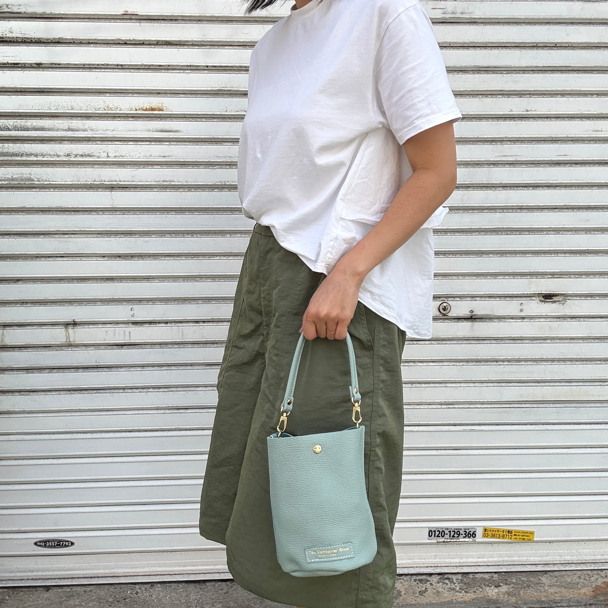 10月中旬発送🚚＜受注販売スタート＞Cow Leather（肩がけできるワンショルダー）MINT