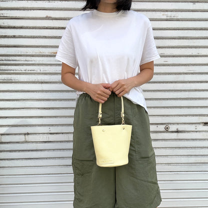 10月中旬発送🚚＜受注販売スタート＞Cow Leather（肩がけできるワンショルダー）CREAM YELLOW