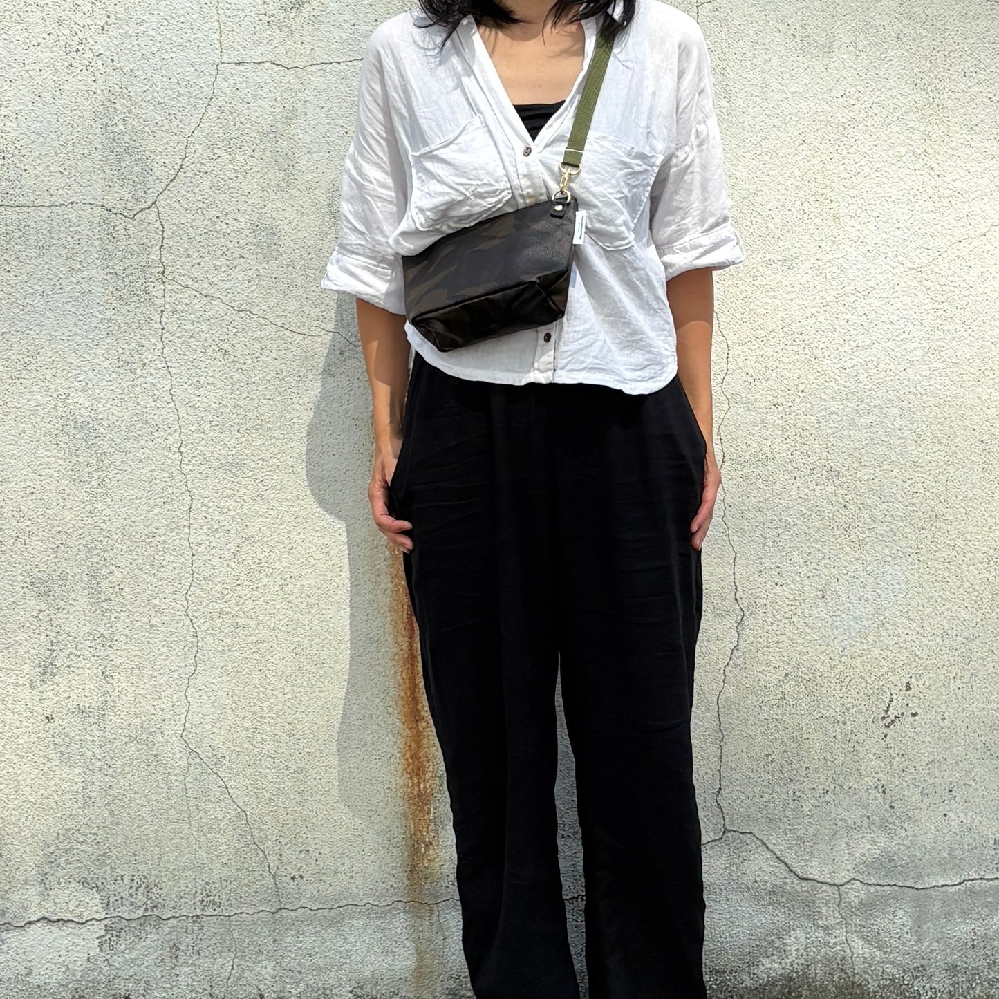 「軽くて拭ける」Coated PVC Camouflage（POCHETTE S)