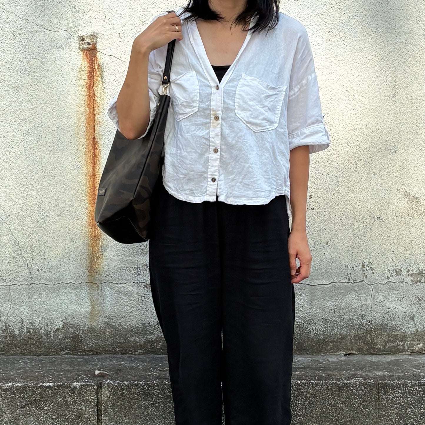 「軽くて拭ける」Coated PVC Camouflage（Shoulder BAG)