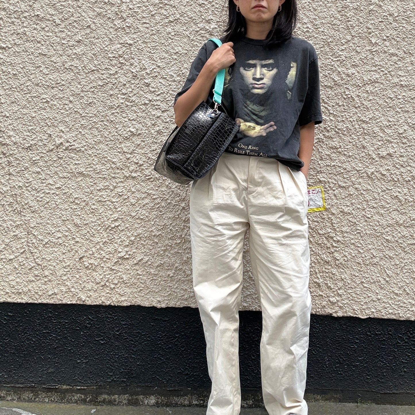 Limited stock) Early June Colored PVC (Leather Handle) Tote M / 🐊Crocodile Black