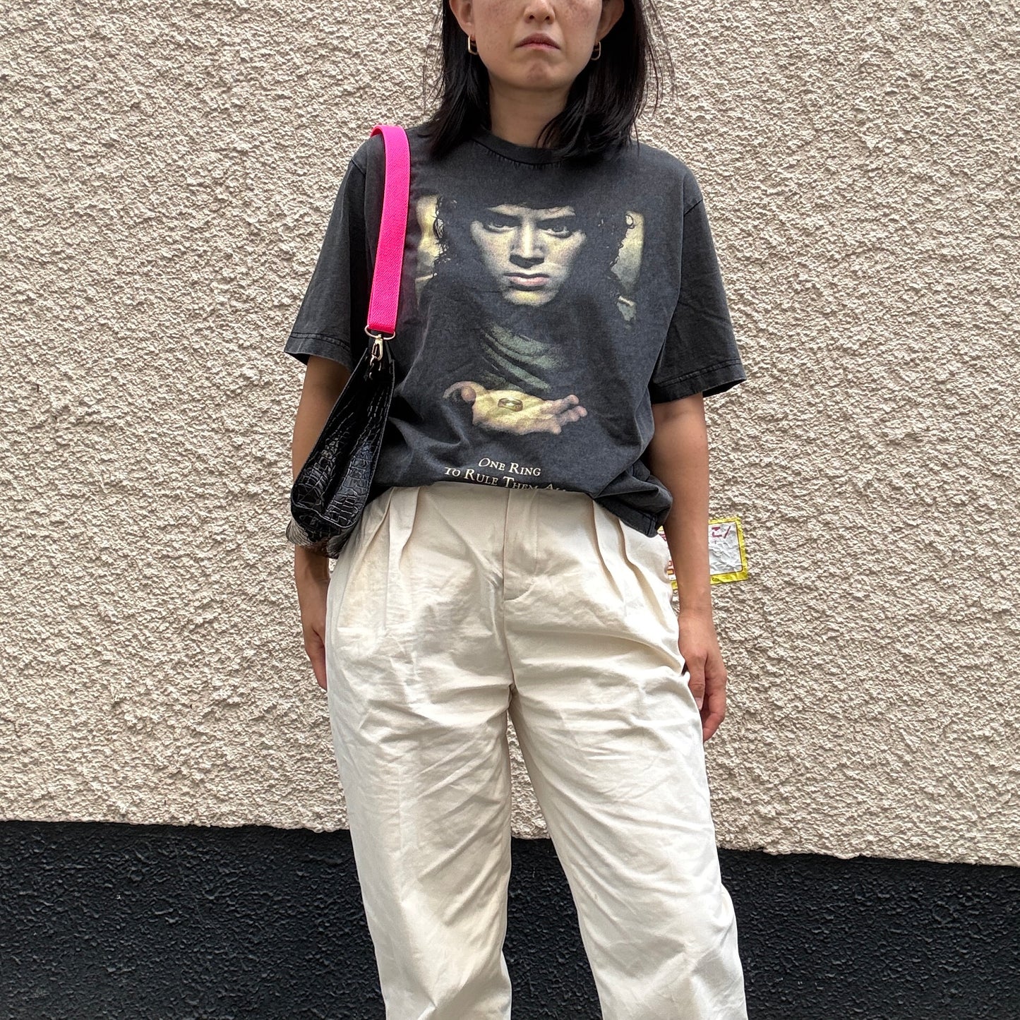 Colored PVC (Leather Handle) Pochette / 🐊 Crocodile Black
