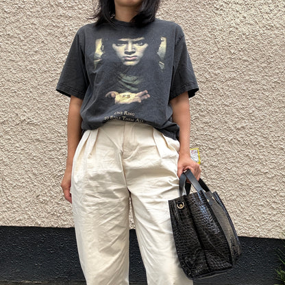 Limited stock) Early June Colored PVC (Leather Handle) Tote M / 🐊Crocodile Black