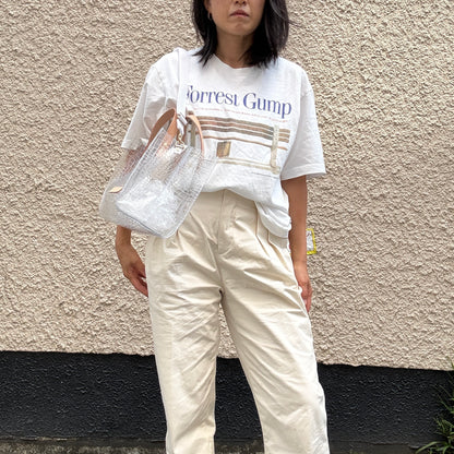 残りわずか）＜新色＞Colored PVC(LeatherHandle)ToteM/🐊Crocodile TOMEI