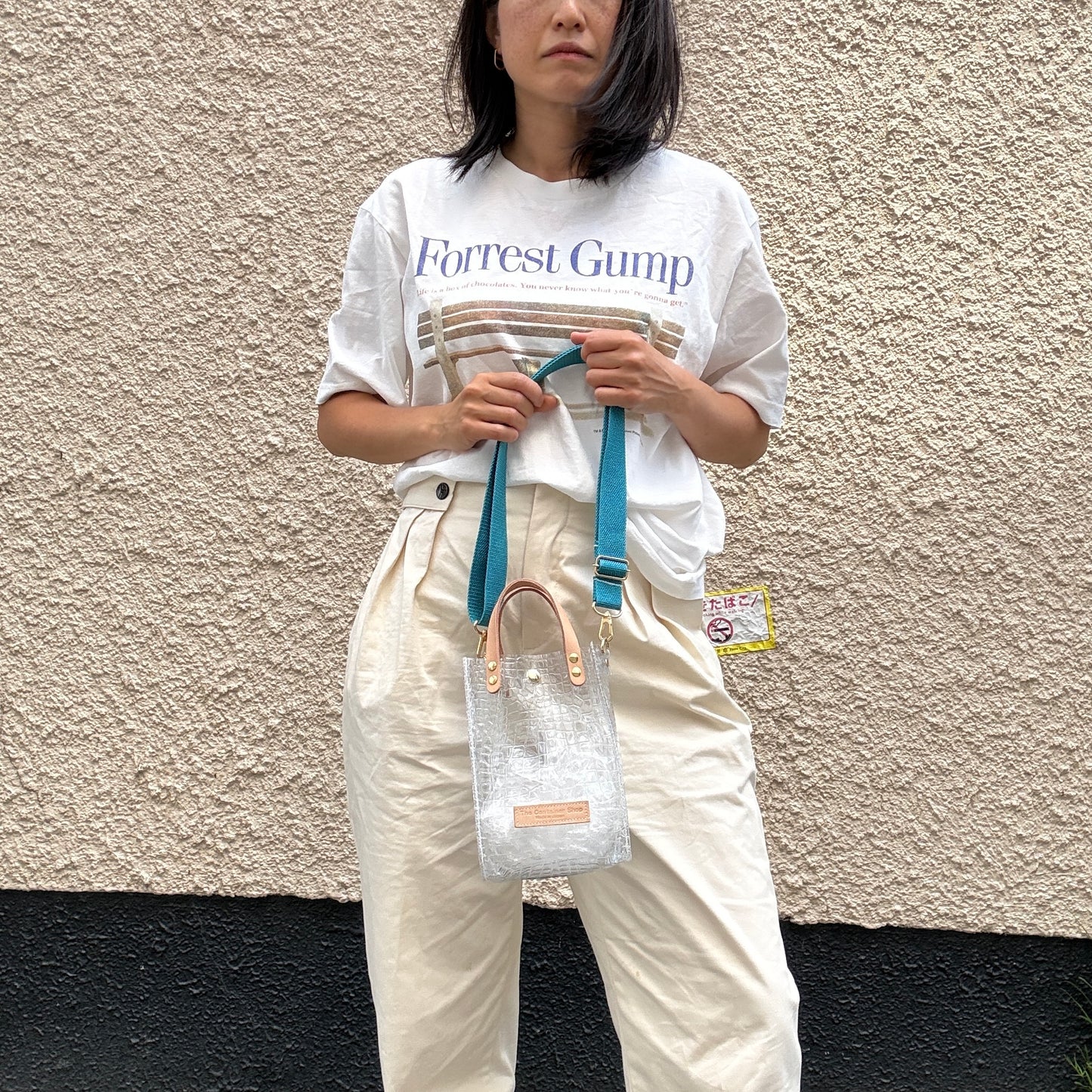 残りわずか）＜新色＞Colored PVC(LeatherHandle)Pochette/🐊Crocodile TOMEI