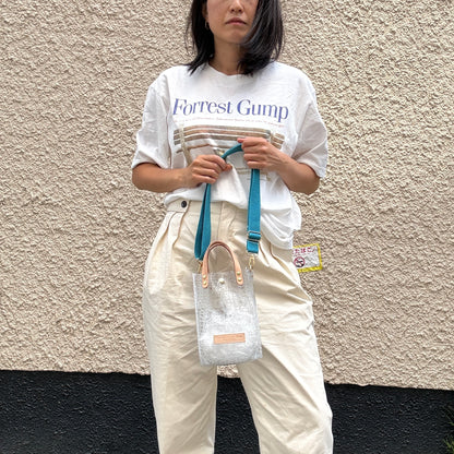 残りわずか）＜新色＞Colored PVC(LeatherHandle)Pochette/🐊Crocodile TOMEI