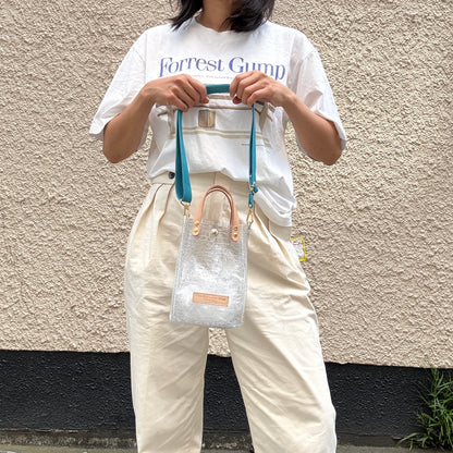 残りわずか）＜新色＞Colored PVC(LeatherHandle)Pochette/🐊Crocodile TOMEI