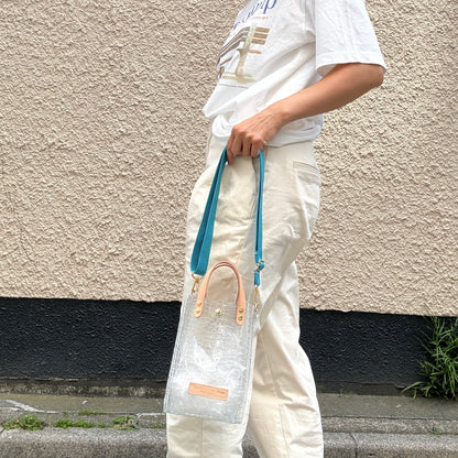 残りわずか）＜新色＞Colored PVC(LeatherHandle)Pochette/🐊Crocodile TOMEI