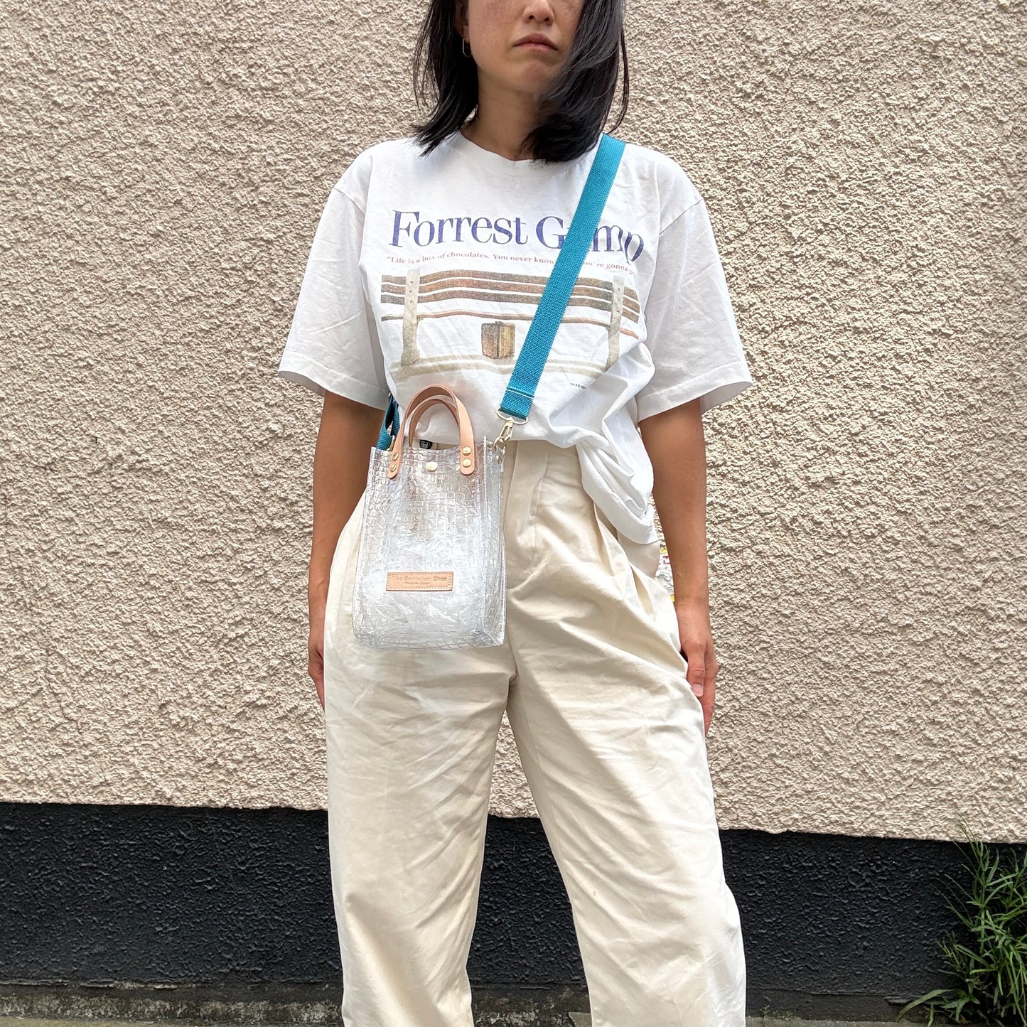 残りわずか）＜新色＞Colored PVC(LeatherHandle)Pochette/🐊Crocodile TOMEI