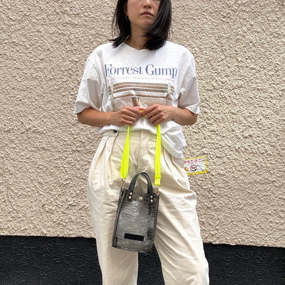 Early July <Pre-order> Colored PVC (Leather Handle) Pochette / 🐊Crocodile Clear Grey