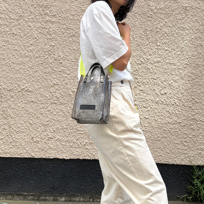 Early July <Pre-order> Colored PVC (Leather Handle) Pochette / 🐊Crocodile Clear Grey