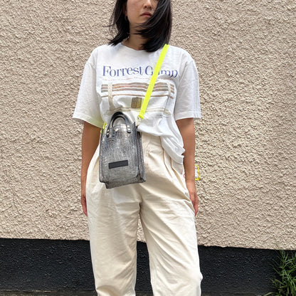 Early July <Pre-order> Colored PVC (Leather Handle) Pochette / 🐊Crocodile Clear Grey