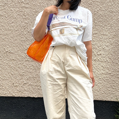 7月上旬＜予約＞Colored PVC(LeatherHandle)ToteM/🐊Crocodile Orange
