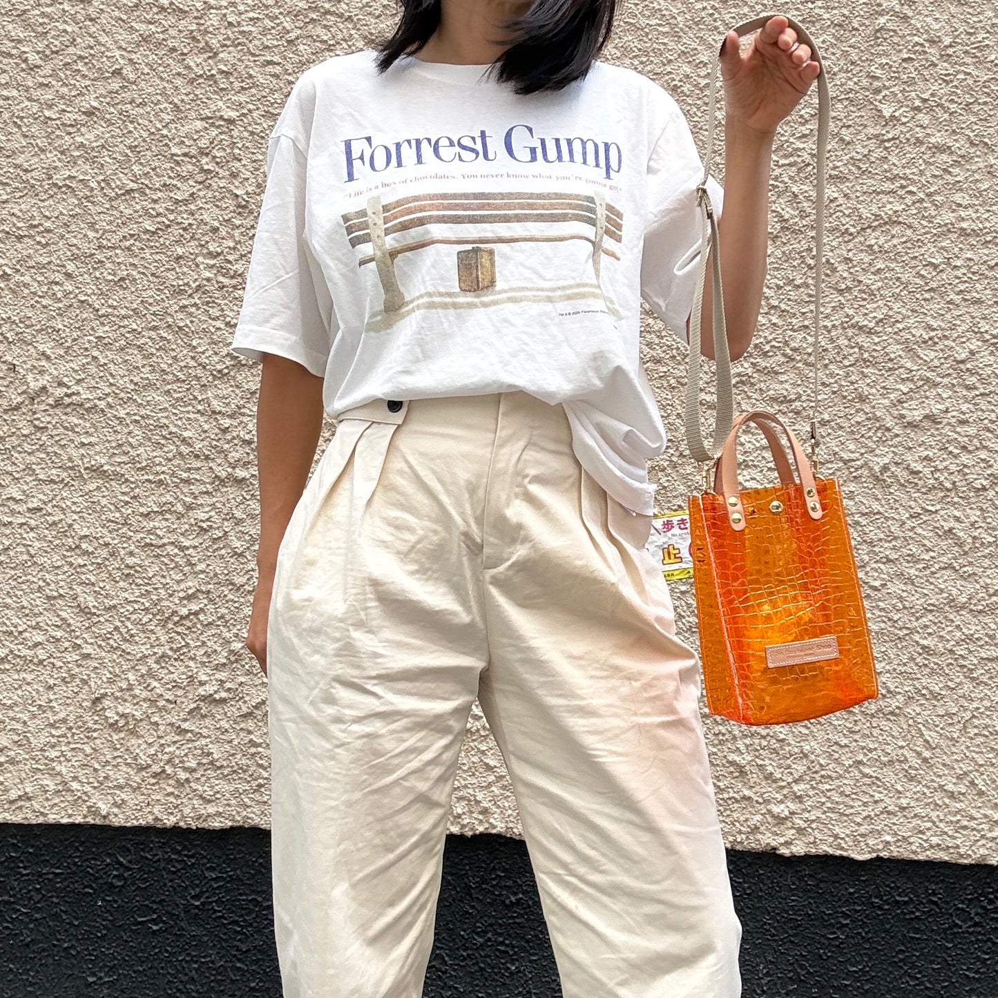 7月上旬＜予約＞Colored PVC(LeatherHandle)Pochette/🐊Crocodile Orange