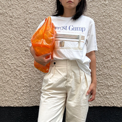 ＜予約＞Colored PVC(LeatherHandle)Tote L/🐊 Crocodile Orange