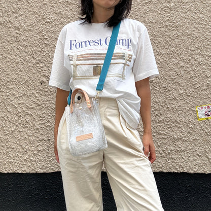 残りわずか）＜新色＞Colored PVC(LeatherHandle)Pochette/🐊Crocodile TOMEI