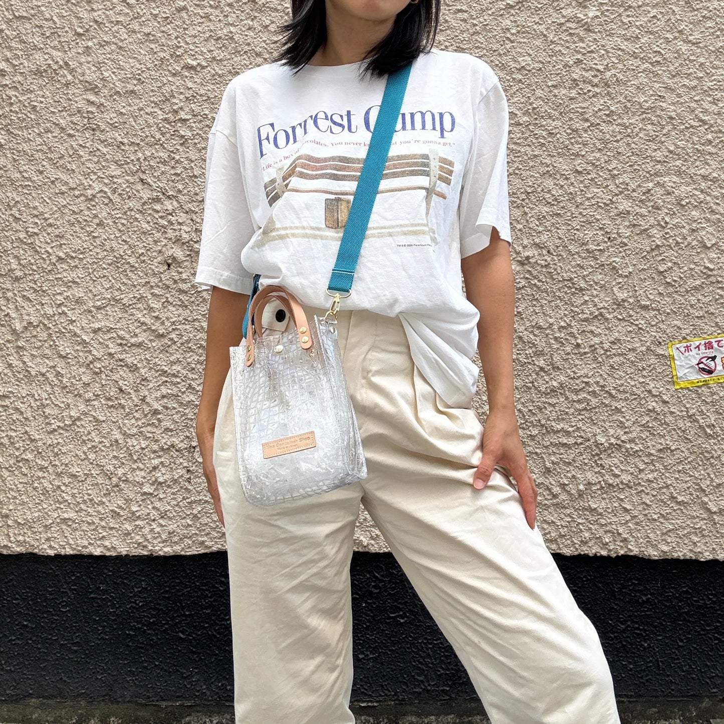 残りわずか）＜新色＞Colored PVC(LeatherHandle)Pochette/🐊Crocodile TOMEI