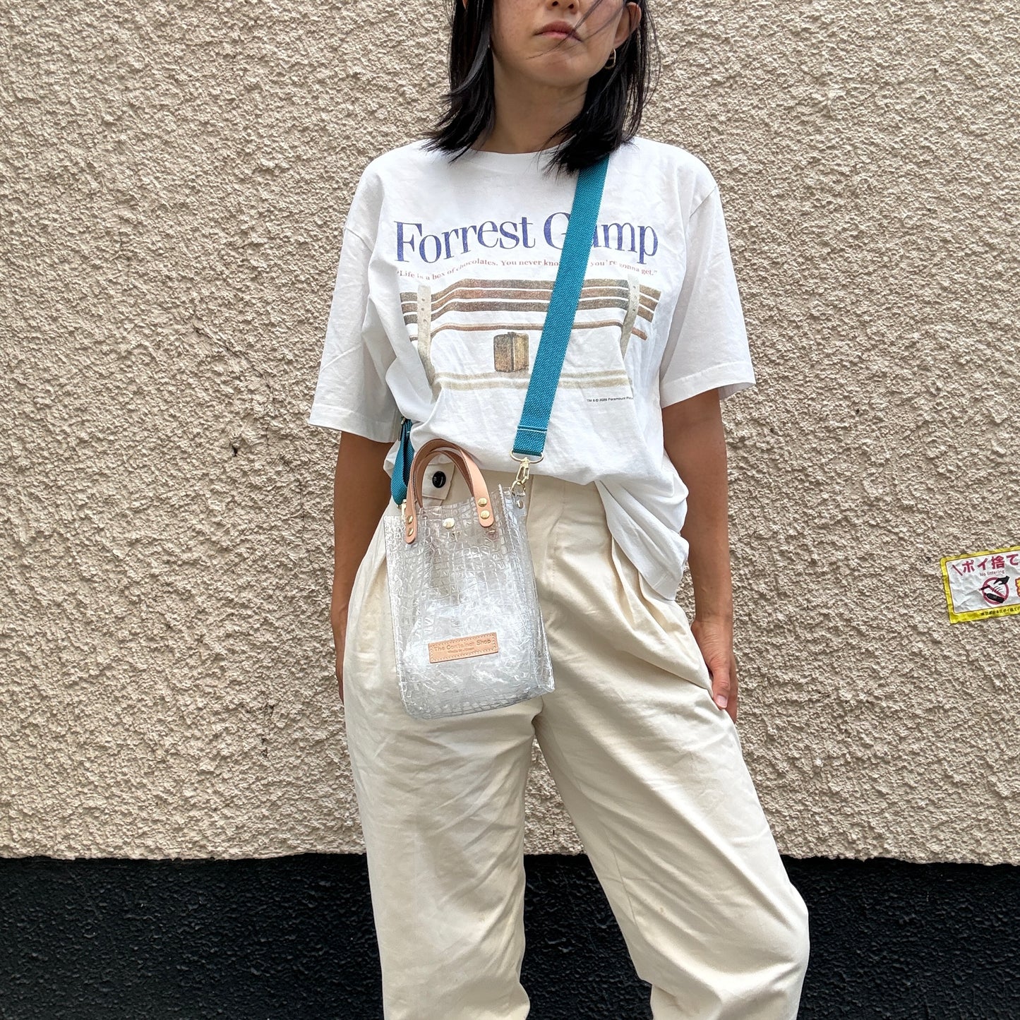 残りわずか）＜新色＞Colored PVC(LeatherHandle)Pochette/🐊Crocodile TOMEI