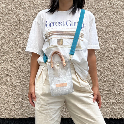 残りわずか）＜新色＞Colored PVC(LeatherHandle)Pochette/🐊Crocodile TOMEI