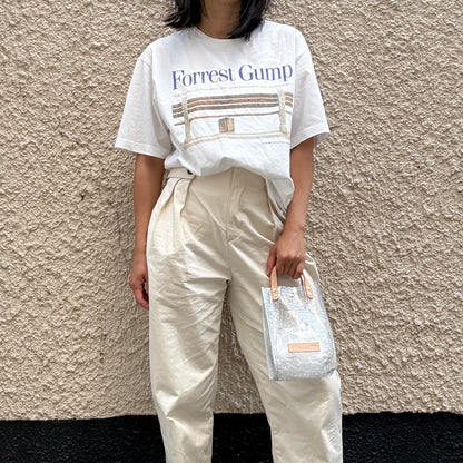 残りわずか）＜新色＞Colored PVC(LeatherHandle)Pochette/🐊Crocodile TOMEI