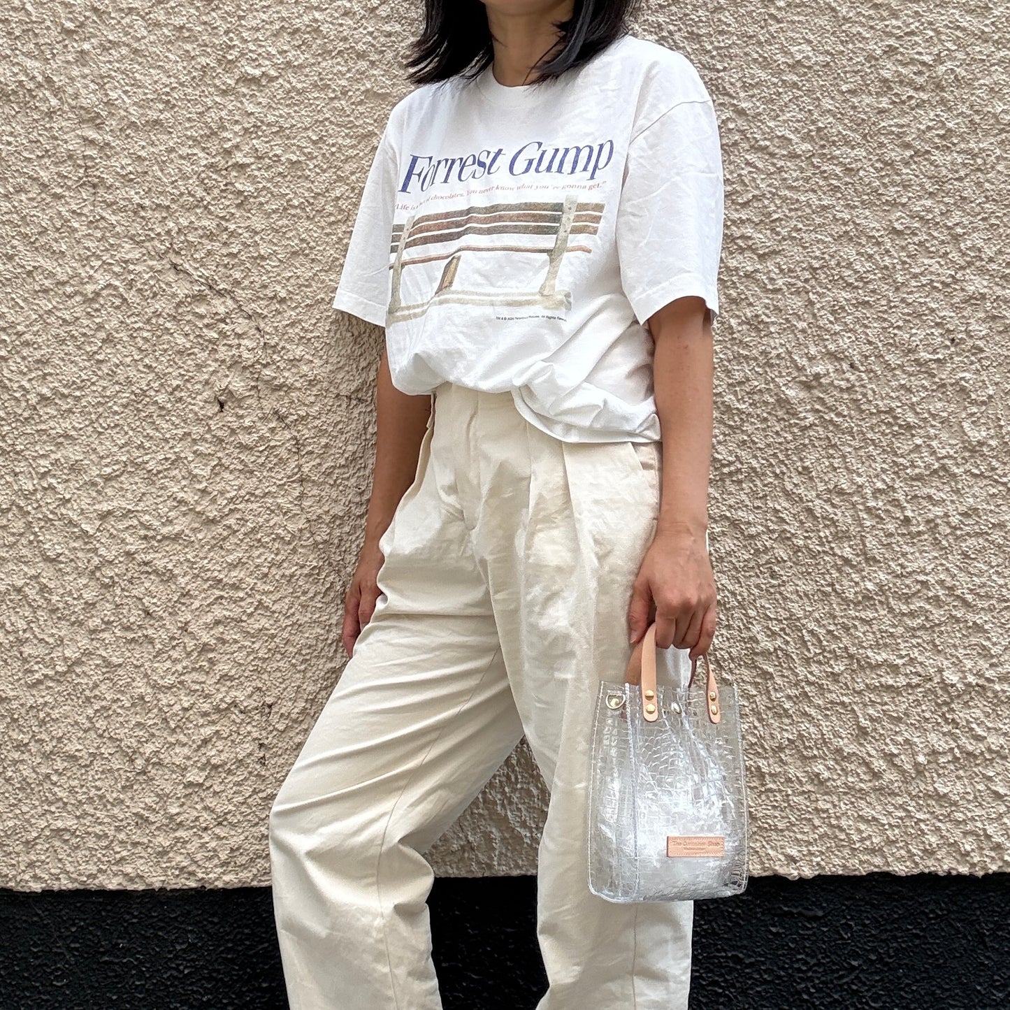 残りわずか）＜新色＞Colored PVC(LeatherHandle)Pochette/🐊Crocodile TOMEI