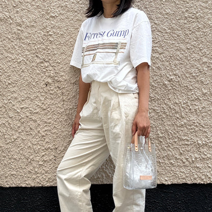 残りわずか）＜新色＞Colored PVC(LeatherHandle)Pochette/🐊Crocodile TOMEI