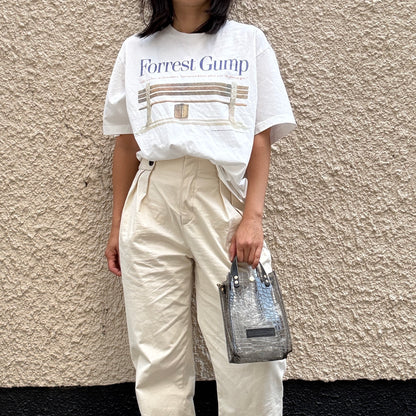 Early July <Pre-order> Colored PVC (Leather Handle) Pochette / 🐊Crocodile Clear Grey