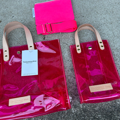 「全部ピンクボックス」カラーPVCベルト付き（バッグ２点＋ポーチおまけ付き）