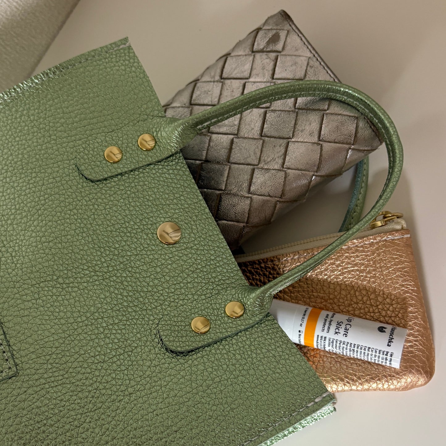 カラーが選べる「レザーボックス」（バッグ2点）コインケースおまけ付き