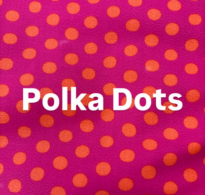 「軽くて拭ける」Coated PVC（丸底バッグ）Polka Dots