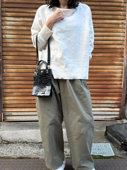 Early July <Pre-order> Colored PVC (Leather Handle) Pochette / 🐊Crocodile Clear Grey