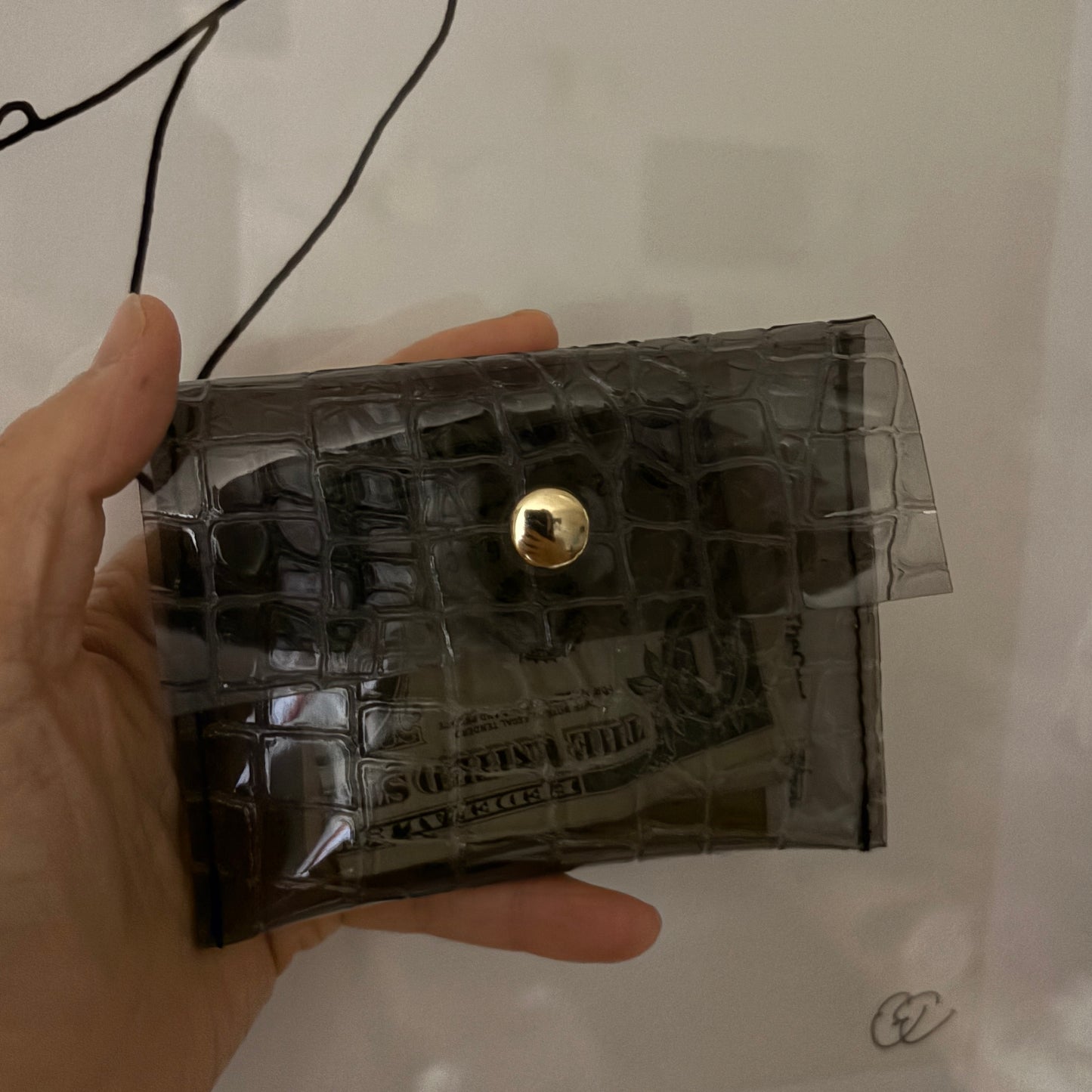 Colored PVC(LeatherHandle)Pochette/🐊Crocodile WALLET