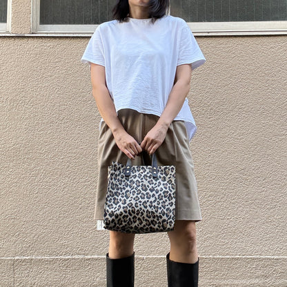 ＜2026年AW新作＞「軽くて拭ける」Coated PVC Leopard（Rectangle M)