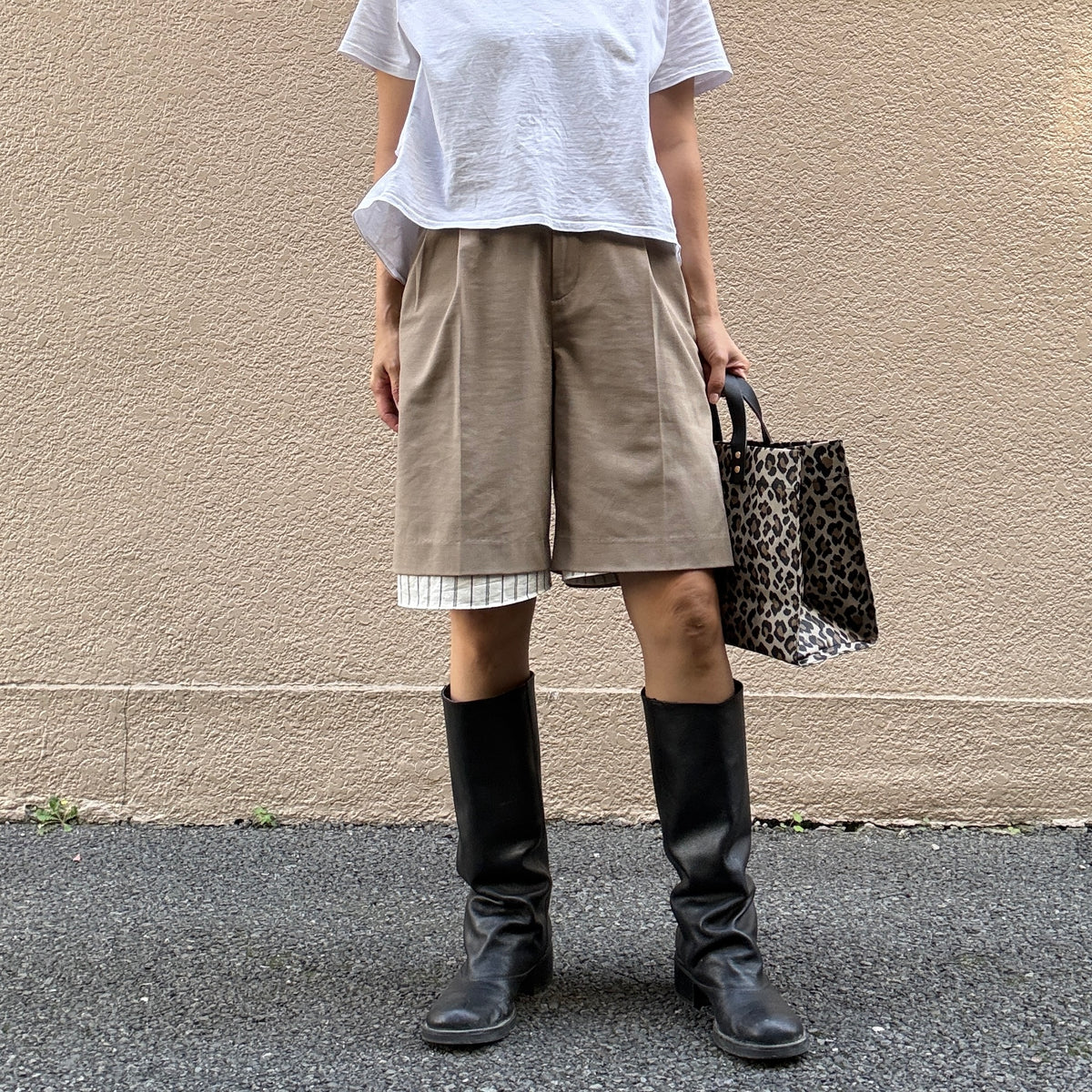 ＜2026年AW新作＞「軽くて拭ける」Coated PVC Leopard（Rectangle M)